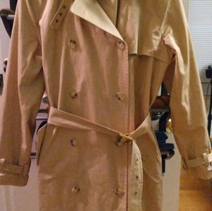 Ralph Lauren Women's Double Breasted Long Belted Trench Coat